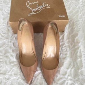Christian Louboutin Pigalle 85 Patent Calf in nude